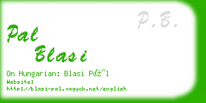 pal blasi business card